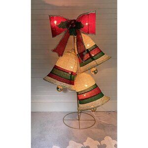 4.5-ft Lighted Pop Up Holiday Bells Decoration